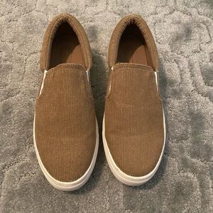 Corduroy slip on shoes!